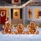 Glitzhome® 90.5"L Lighted Christmas 2D Fabric Gingerbread Family Outdoor Decor Set